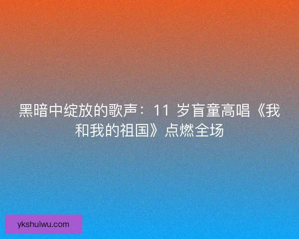 黑暗中绽放的歌声：11 岁盲童高唱《我和我的祖国》点燃全场